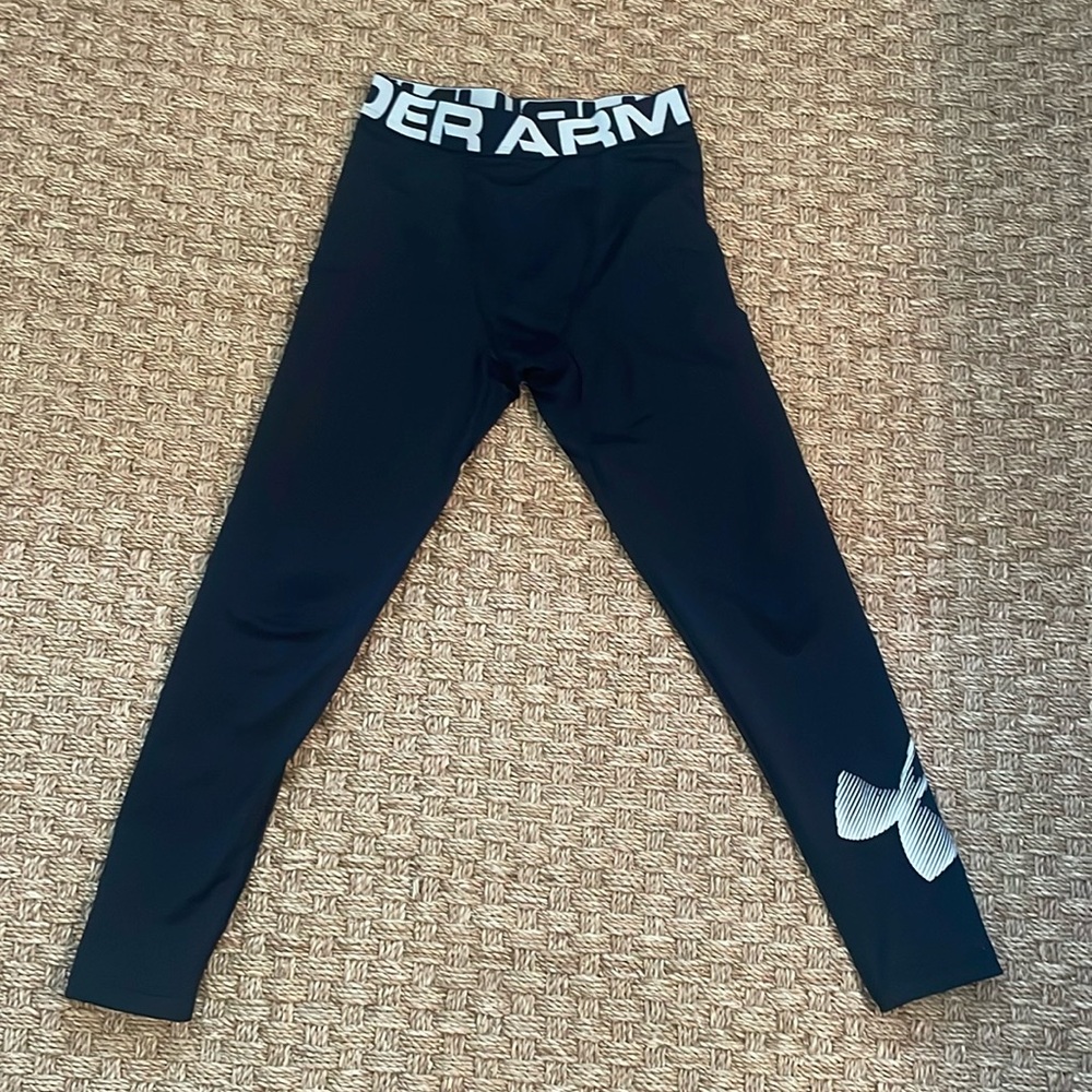 Boys Black Under Armour Cold Gear Leggings